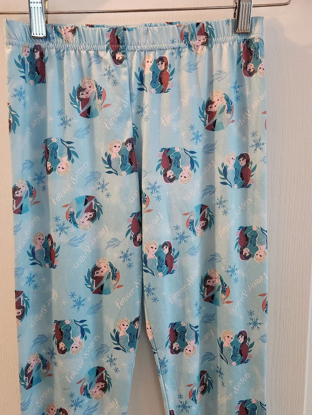 Disney Frozen By Cuddl Duds Girls Large Blue Pull On Pajama Pants
